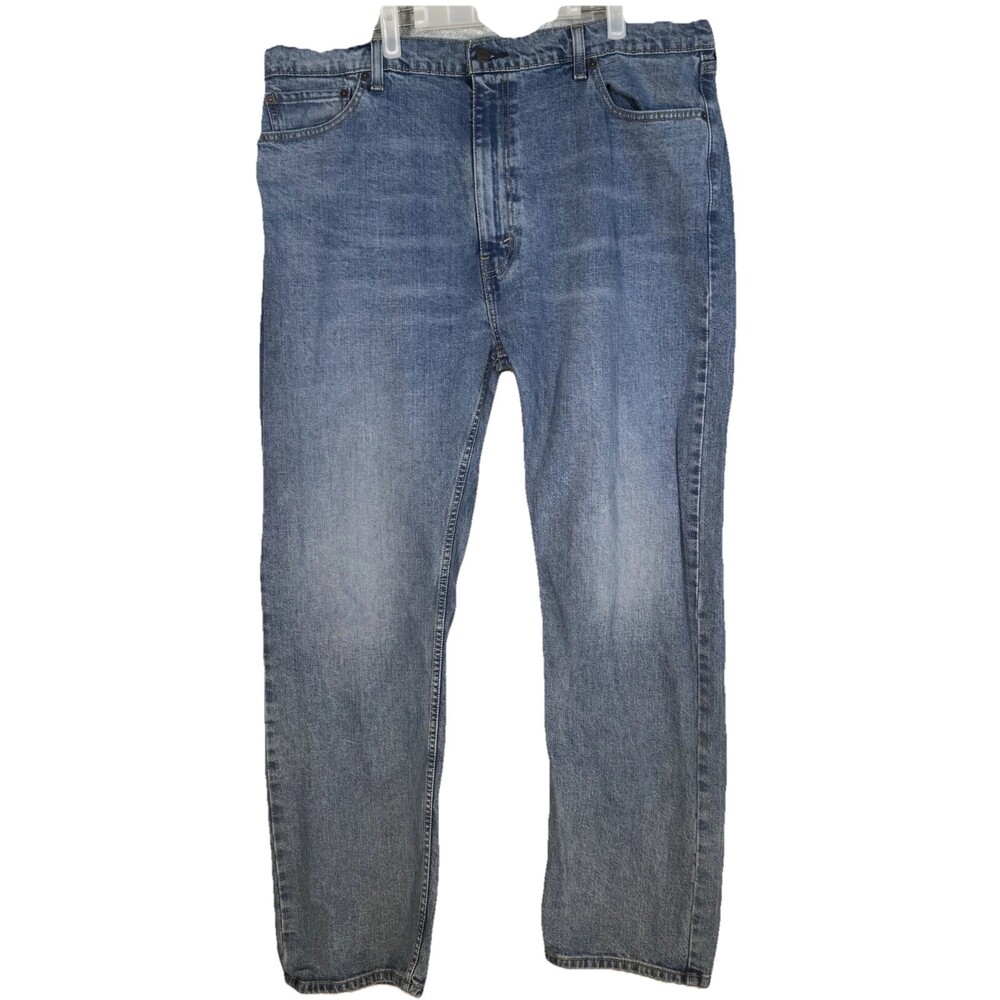 Levi’s 505 Men’s Jeans 42 x 32 Blue Denim Stretch Mid-Rise Straight